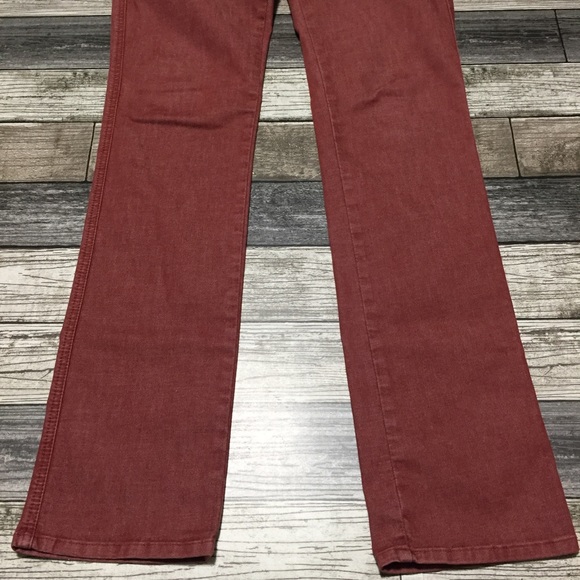 7 For All Mankind Carol Emilio Pucci Jeans Women 27 Red (Inseam 33) Straight K3 - Picture 6 of 13